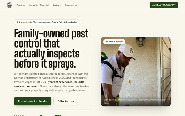 Pest Pros Las Vegas rebuild
