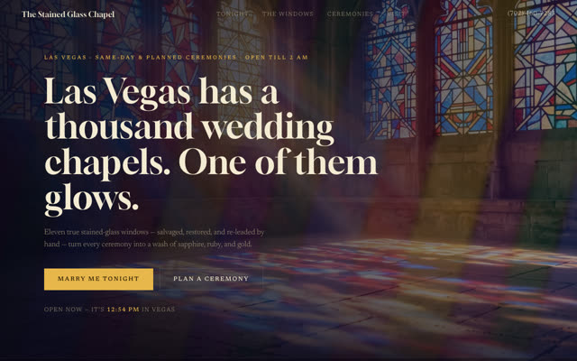 A Stained Glass Wedding Chapel rebuild