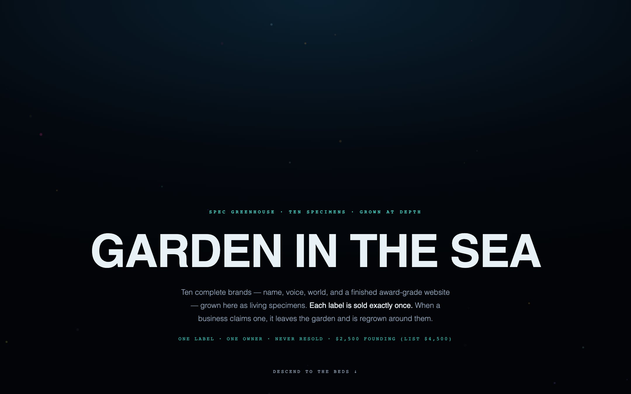 Garden in the Sea fictional brand concepts poster